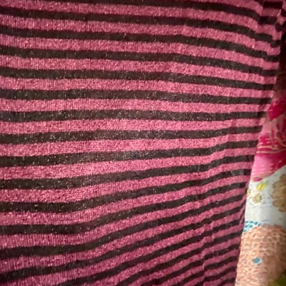 ETOLE SABEL MARANT pink & black striped, metallic thin-knit top in size 2 - Picture 7 of 16